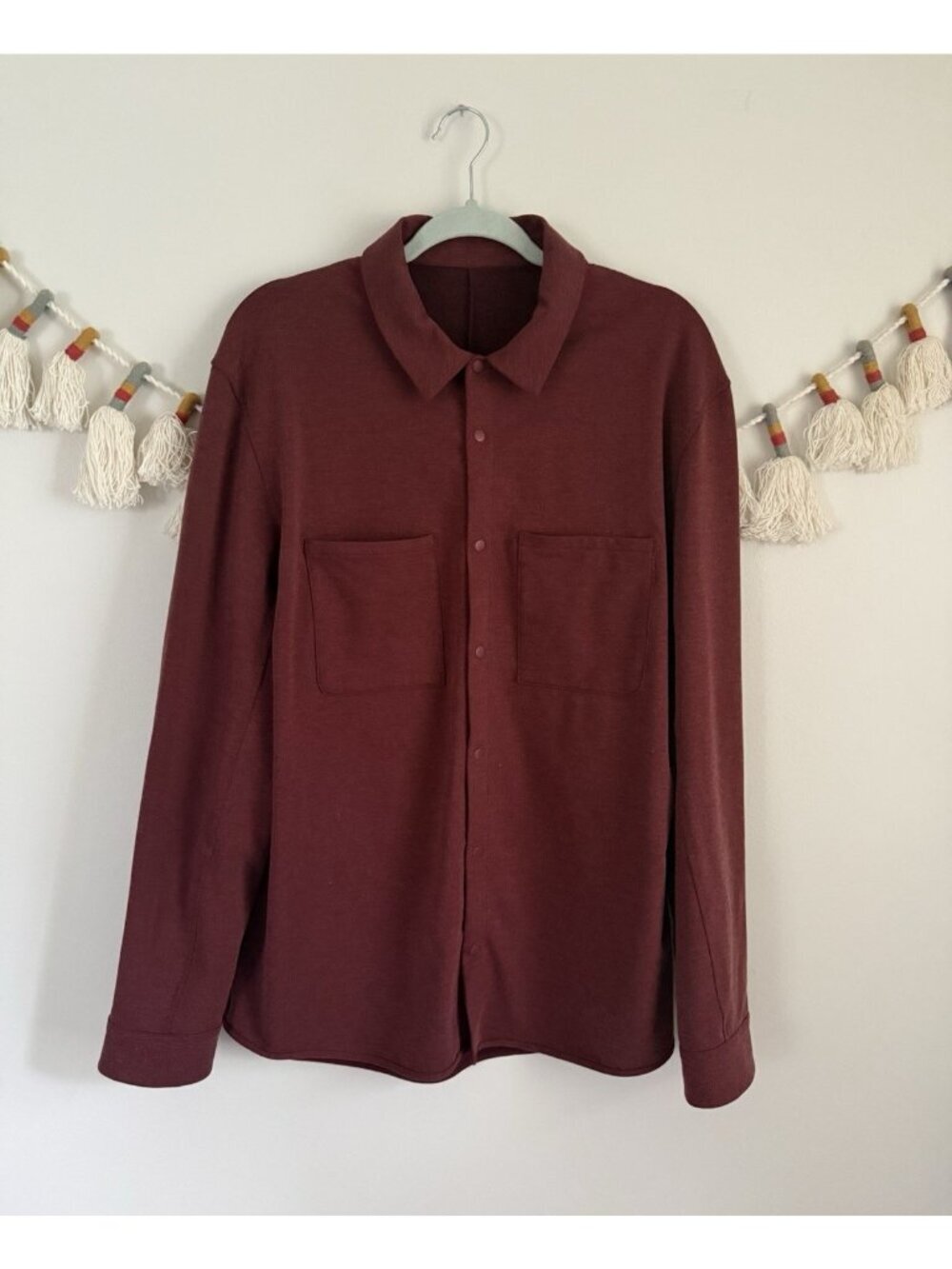 Lululemon Compatibility Long Sleeve Shirt W/Pockets Button Down Commute Men XL